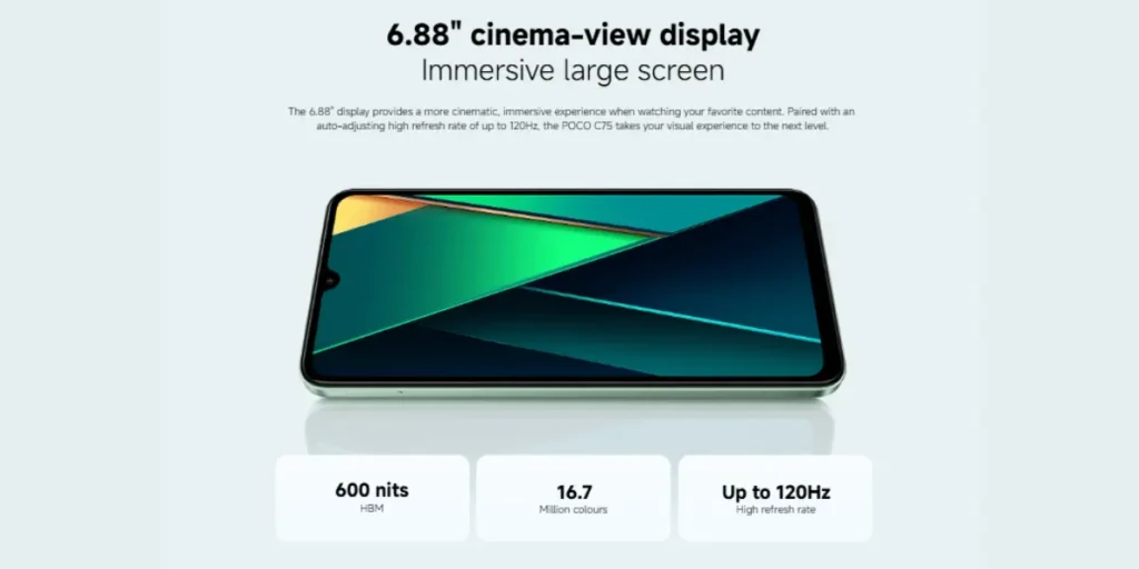 Poco C75 Specifications