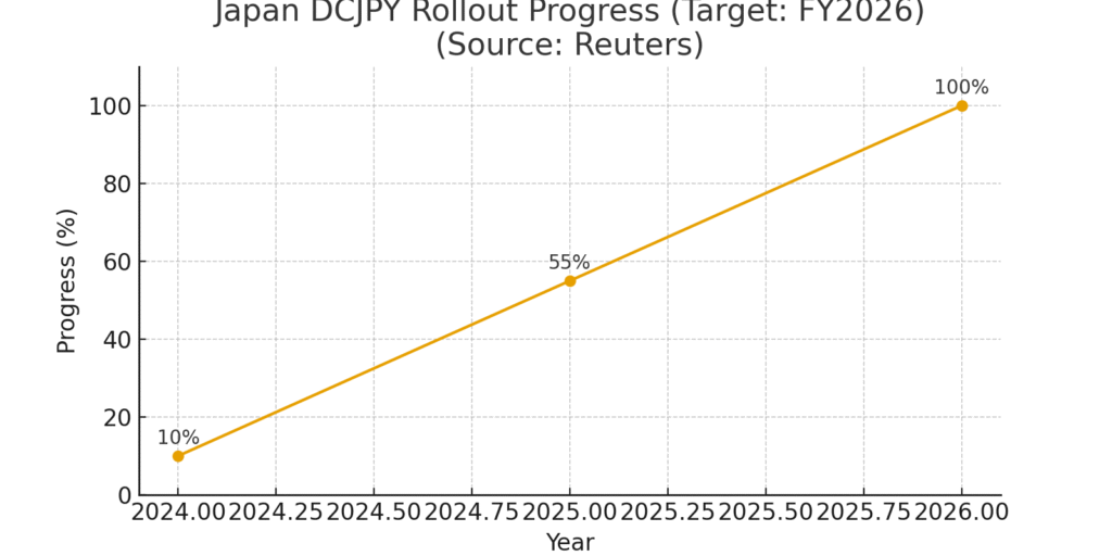 Japan DCJPY Rollout Timeline (2024–2026) chart